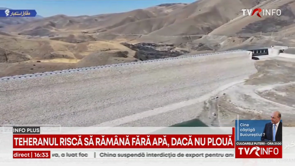 Secetă extremă în Teheran, capitala Iranului. Apa se raționalizează noaptea, se ia în calcul evacuarea orașului