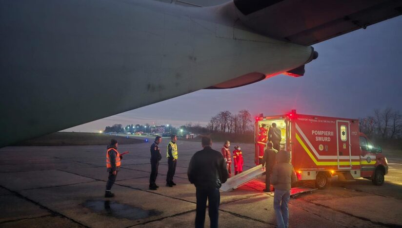 Misiune umanitară a Forţelor Aeriene Române: Doi pacienţi cu arsuri, transportaţi la Bruxelles