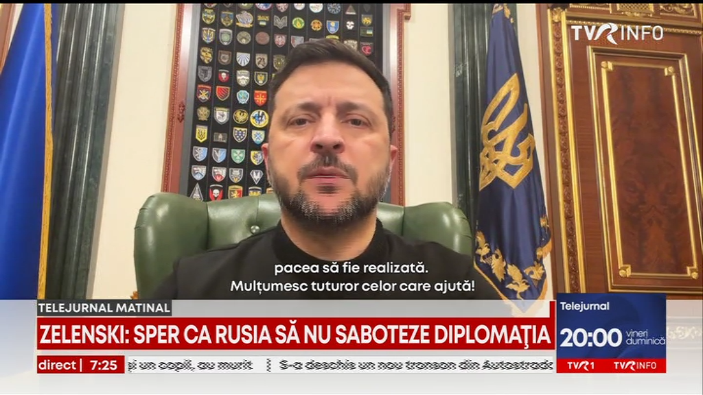 Volodimir Zelenski: Ucraina vrea pace, sper să Rusia să nu saboteze diplomația