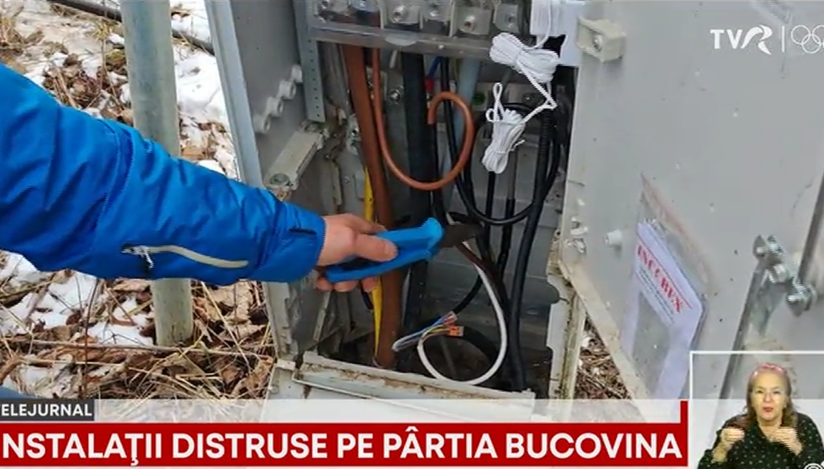 Teleschiul și instalația de zăpadă artificială de pe Pârtia Bucovina din Câmpulung Moldovenesc au fost vandalizate