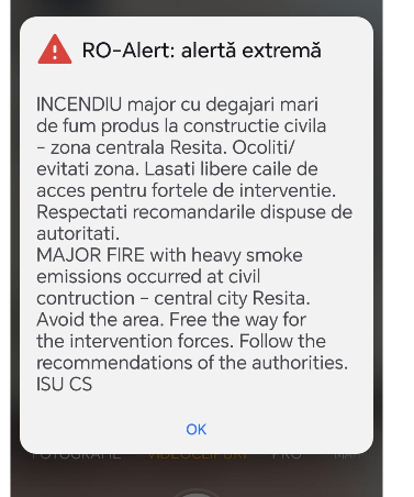 Incendiu puternic la magazinul Penny din Reșița