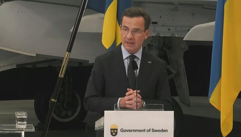 Premierul suedez Ulf Kristersson / captura video
