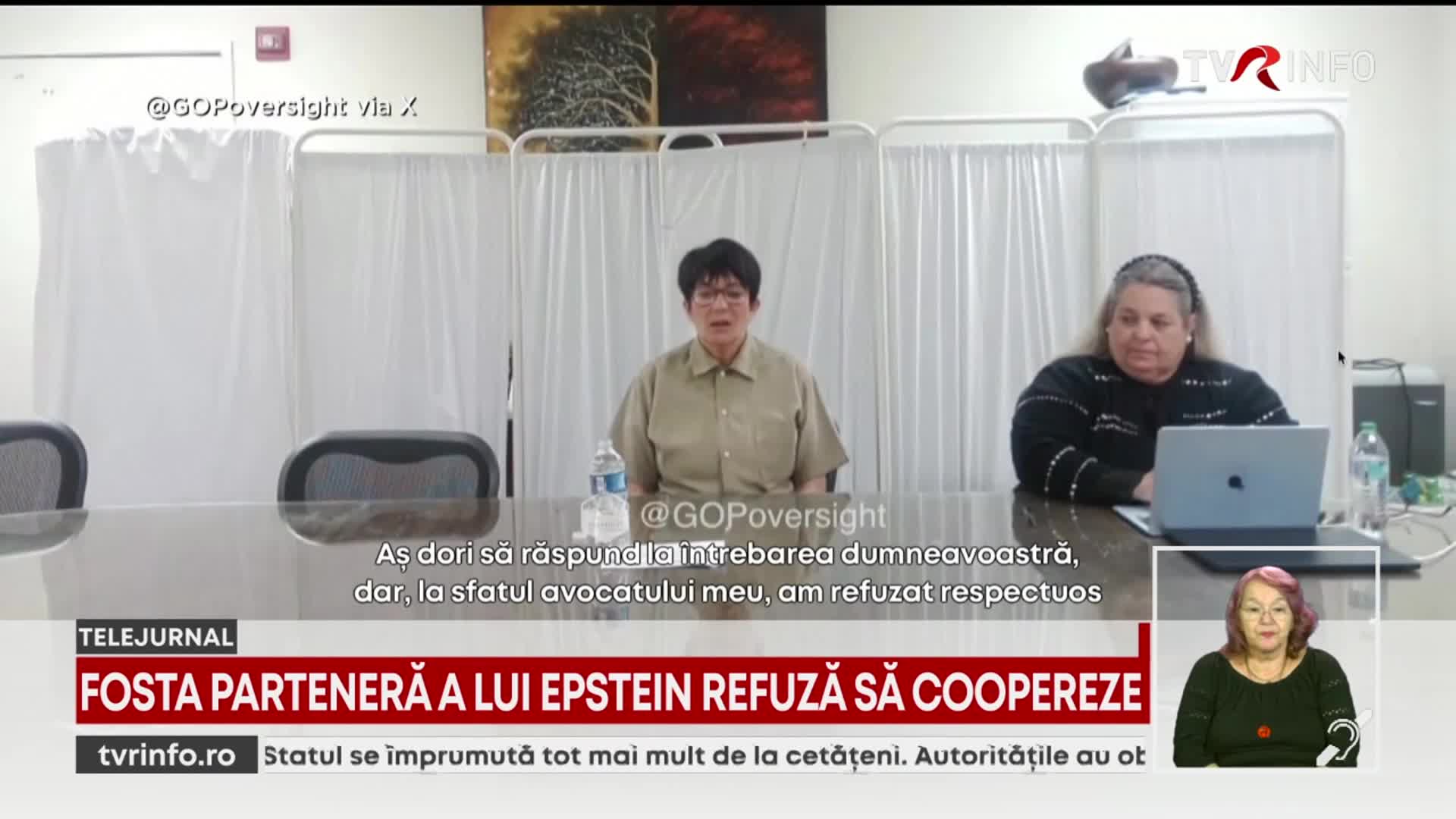 Fosta parteneră a lui Epstein a depus mărturie în fața unei comisii a Congresului SUA, dar refuză să coopereze: ”Îmi invoc dreptul la tăcere”