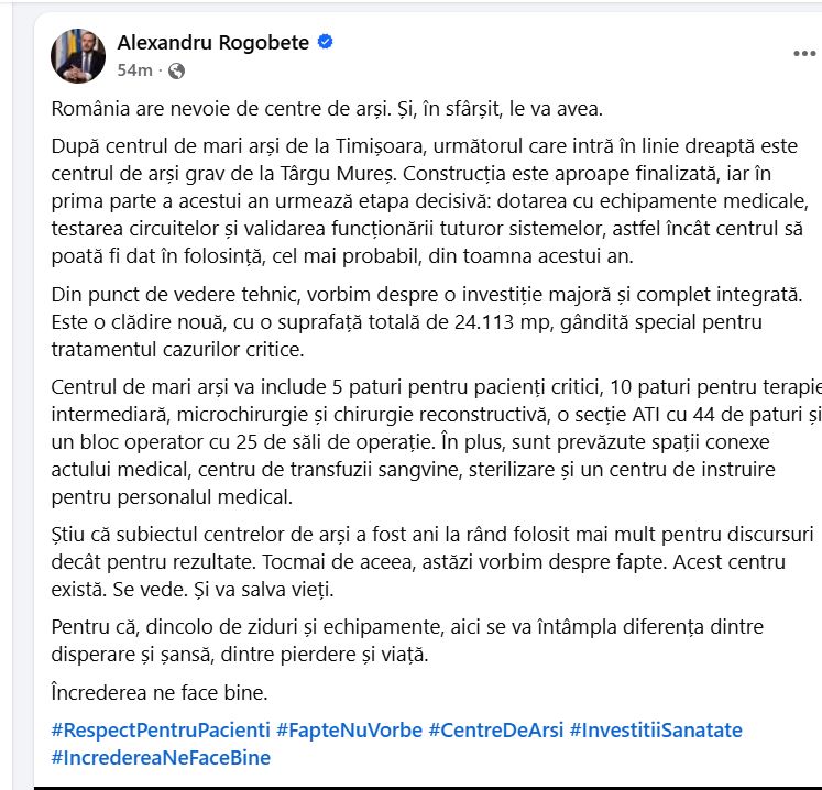 Alexandru Rogobete, în direct la TVR Info: Am fost pus în situația de a lua de la gura bolnavului din spital, pentru a plăti concediile medicale fictive