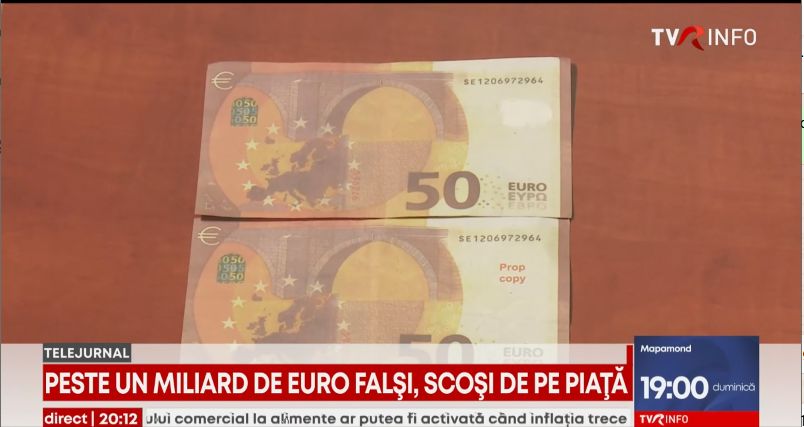 Peste un miliard de euro în bancnote și monede false au fost retrași din circulație din 18 țări europene