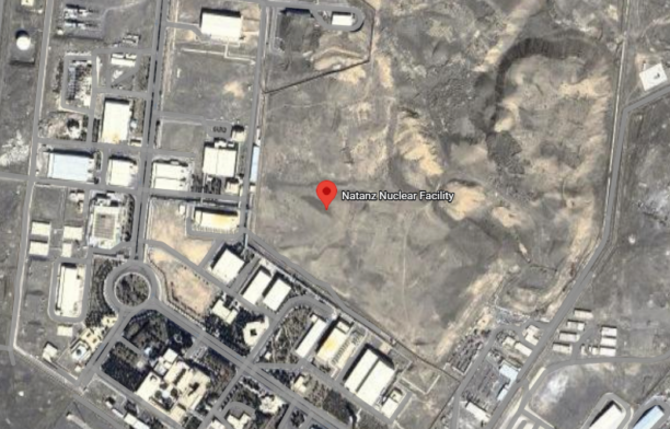 Natanz, Iran, facilitate nucleară / Google maps