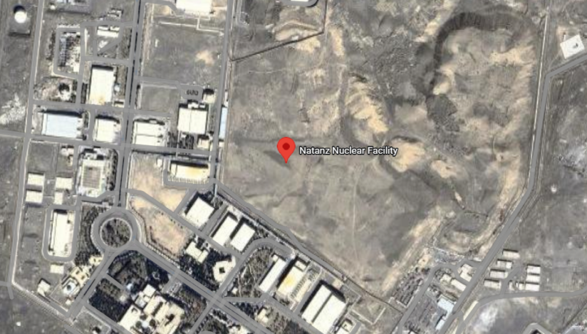 Natanz, Iran, facilitate nucleară / Google maps