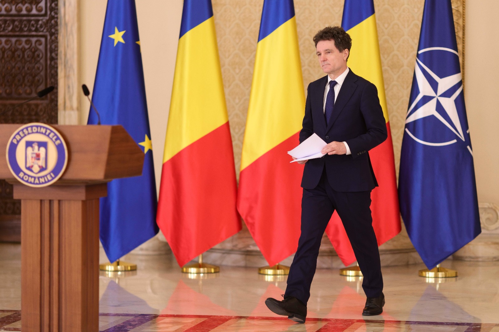 Președintele Nicușor Dan face declarații privind g