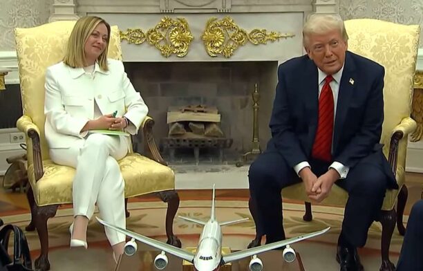 Discutii Meloni - Trump / captura video