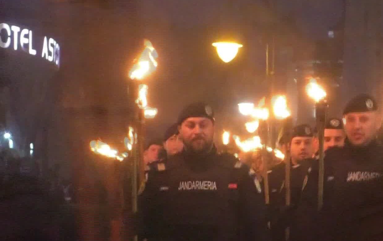 Ziua Jandarmeriei. Festivitatea retragerii cu torțe, în centrul Iașiului