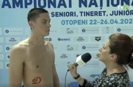 David Popovici, aur la 50 de metri liber, la Campionatele Naţionale de Natație de la Complexul Sportiv din Otopeni. TVR Sport a transmis în direct