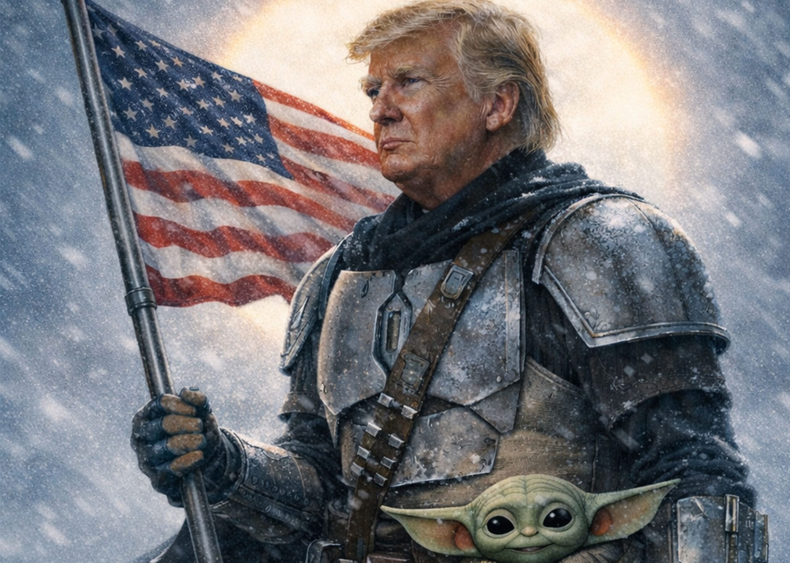 Casa Albă a publicat o imagine cu Trump în rolul eroului serialului “The Mandalorian”, de ziua Star Wars