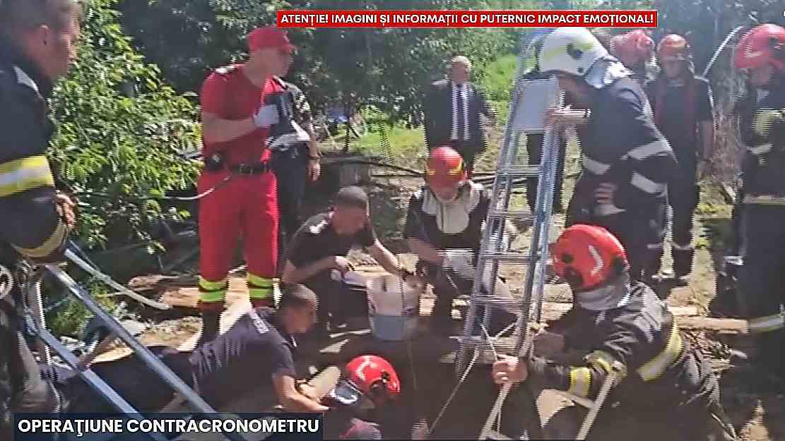 O fetiţă de opt ani, salvată dintr-un puţ adânc în comuna Ga