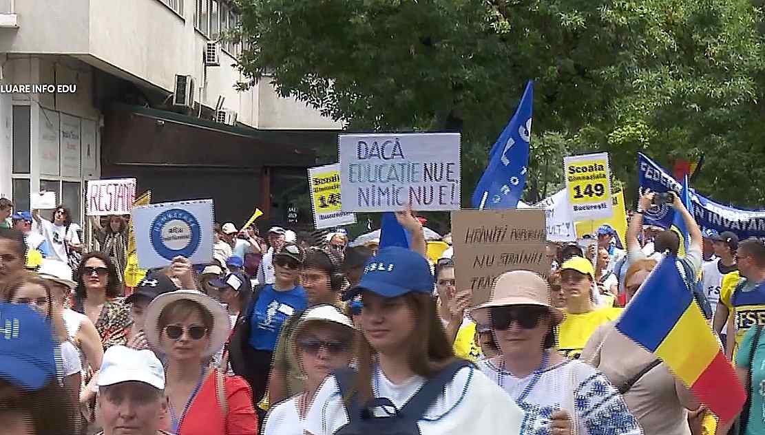 Protest uriaș în Capitală | Angajaţii din Educaţie vor să ia