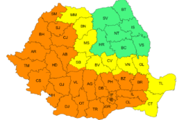 Cod galben de instabilitate atmosferică în toată ţara. Ploi torenţiale, vijelii şi grindină, până vineri dimineaţa