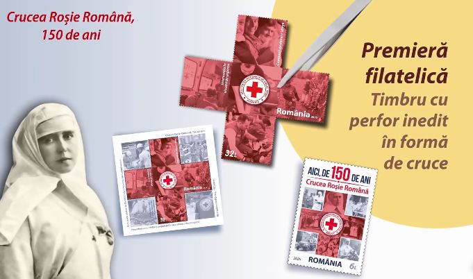 Romfilatelia lansează emisiune filatelică dedicată Crucii Roșii Române