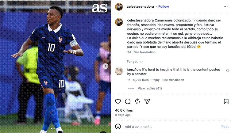 Procurorii francezi au ”luat urma” senatoarei din Uruguay acuzată de rasism anti-Mbappe. ONU și Macron, pe fir
